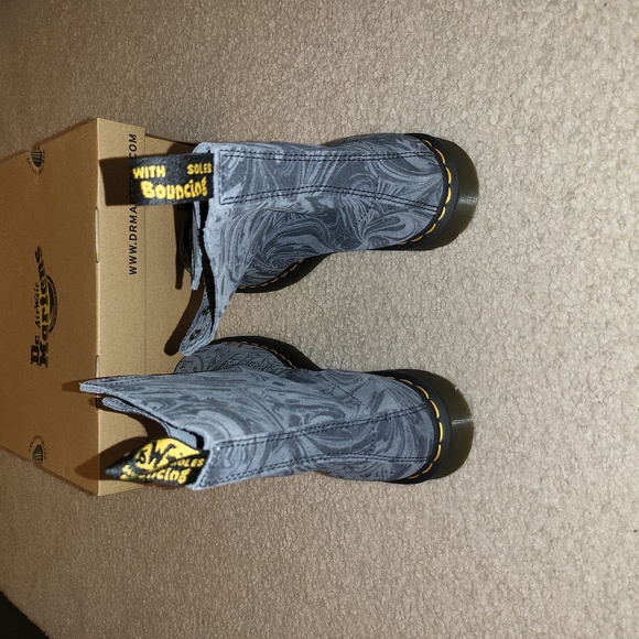 1460 Pascal Marbled Suade Lace Up Boots - Picture 3 of 7